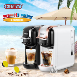 Macchina da caffè HIBREW 4 in 1: Caldo e Freddo, Capsule e Macinato